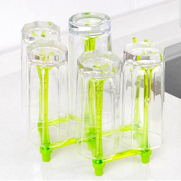 *FWP!~BLUE Strainer Stand, Retractable Cup/Bag Drying Rack - NEW! - Picture 1 of 7